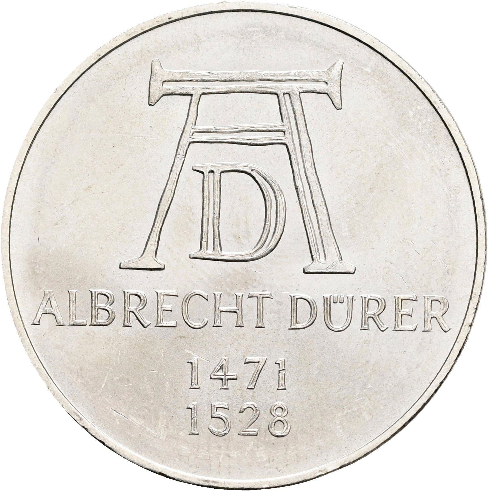 5 Deutsche Mark 1972 D – Vorderseite