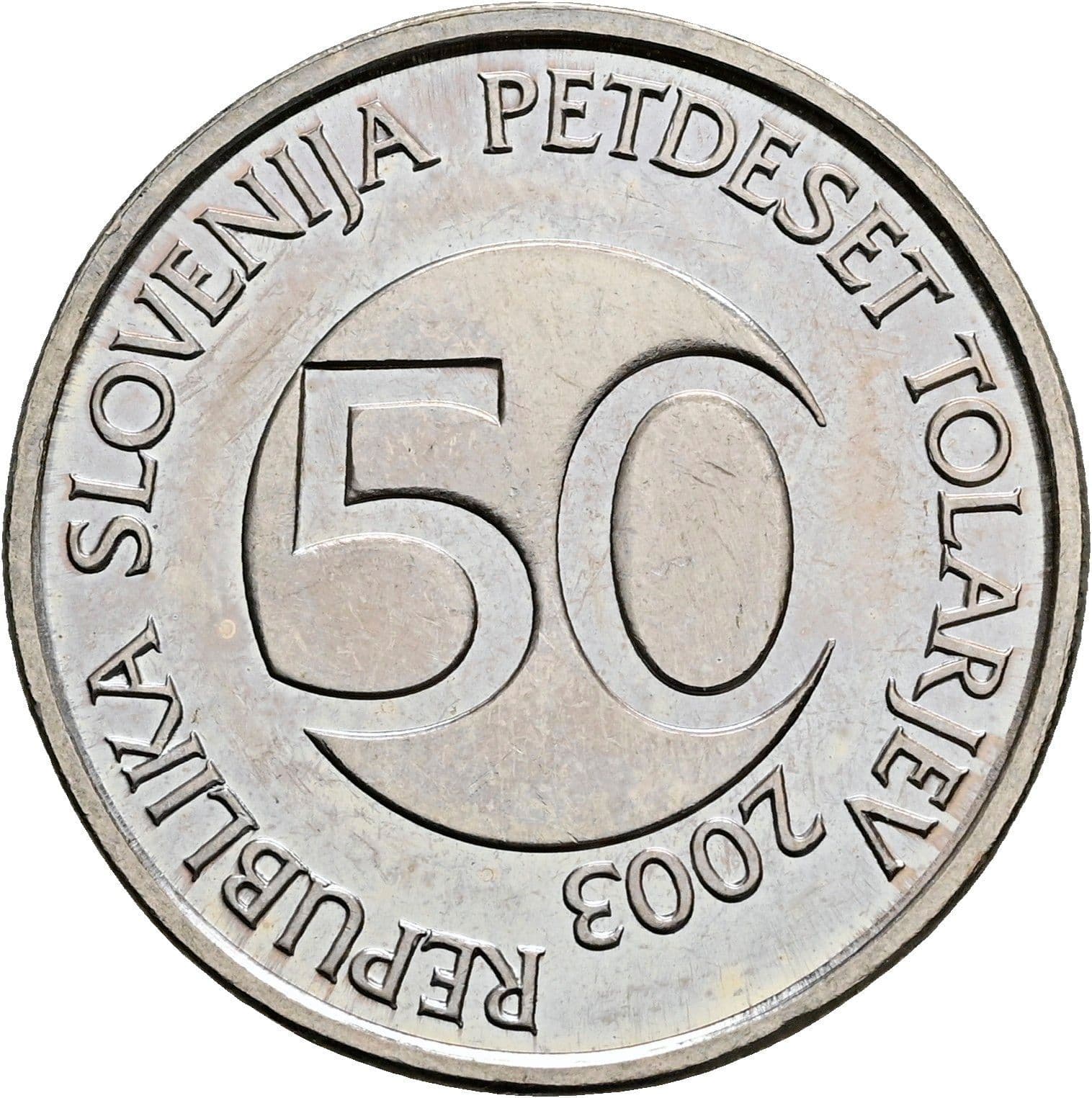 50 Tolarjev 2003 – Vorderseite