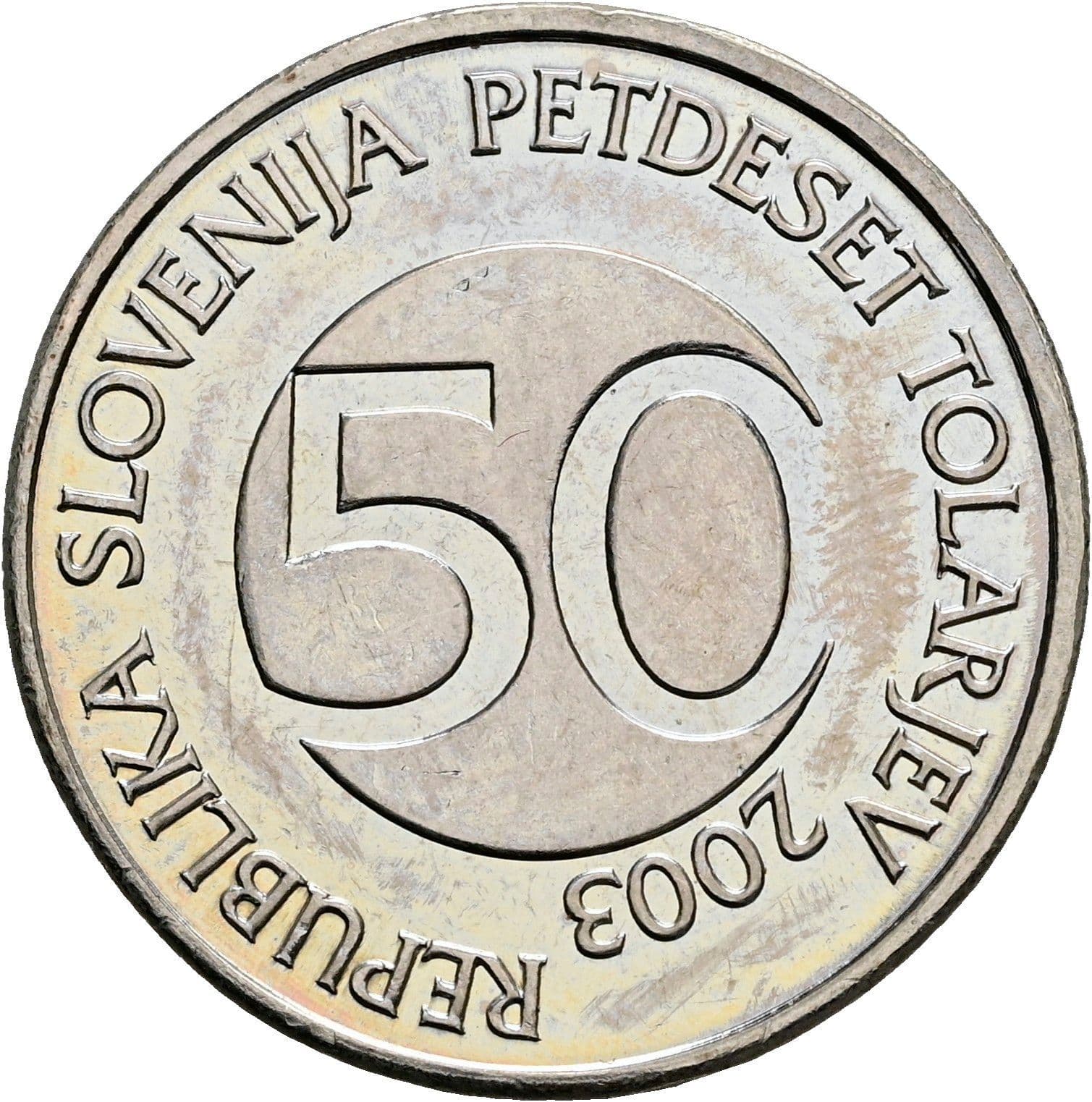 50 Tolarjev 2003 – Vorderseite