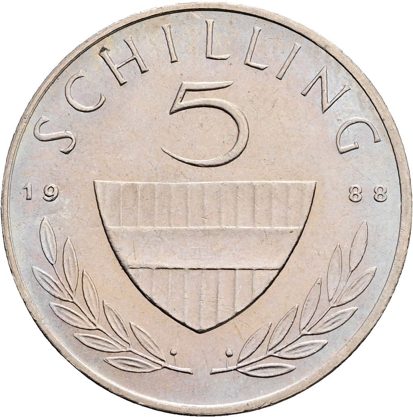 5 Schilling 1988 – Vorderseite