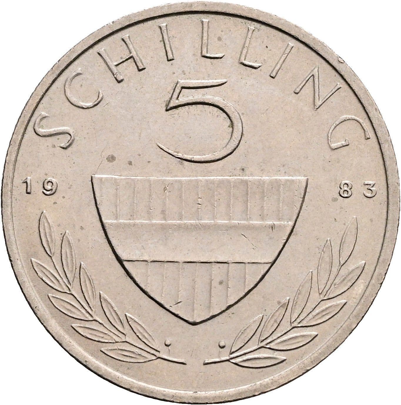 5 Schilling 1983 – Vorderseite