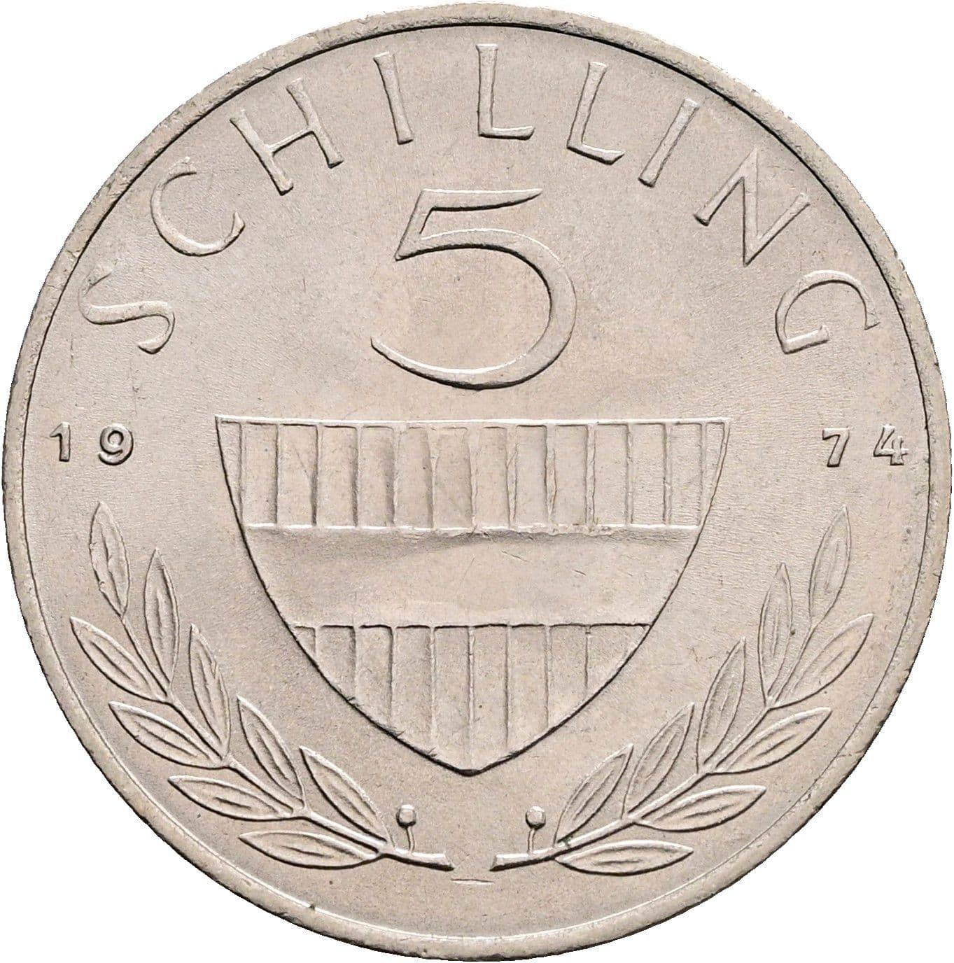 5 Schilling 1974 – Vorderseite