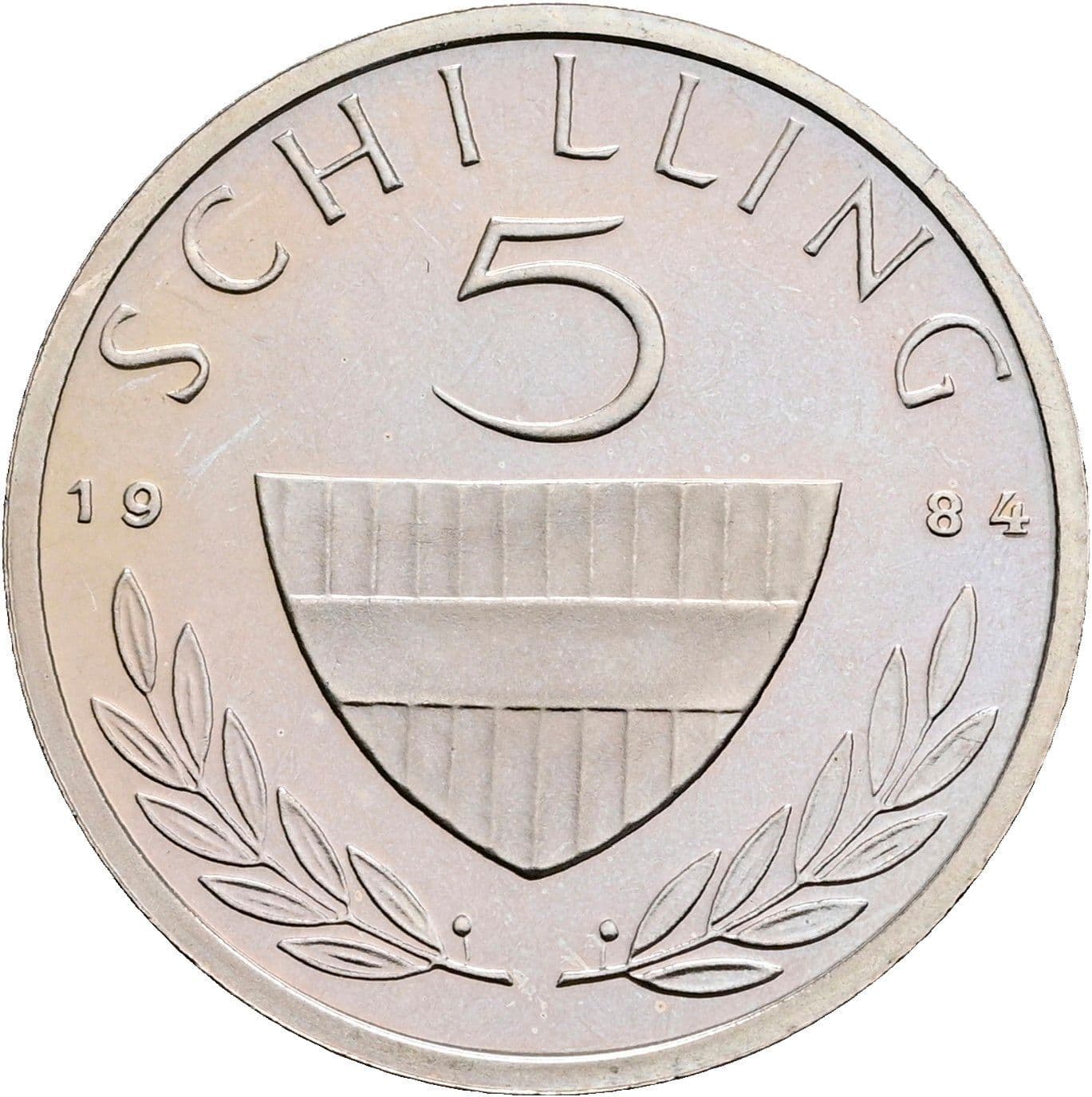 5 Schilling 1984 – Vorderseite