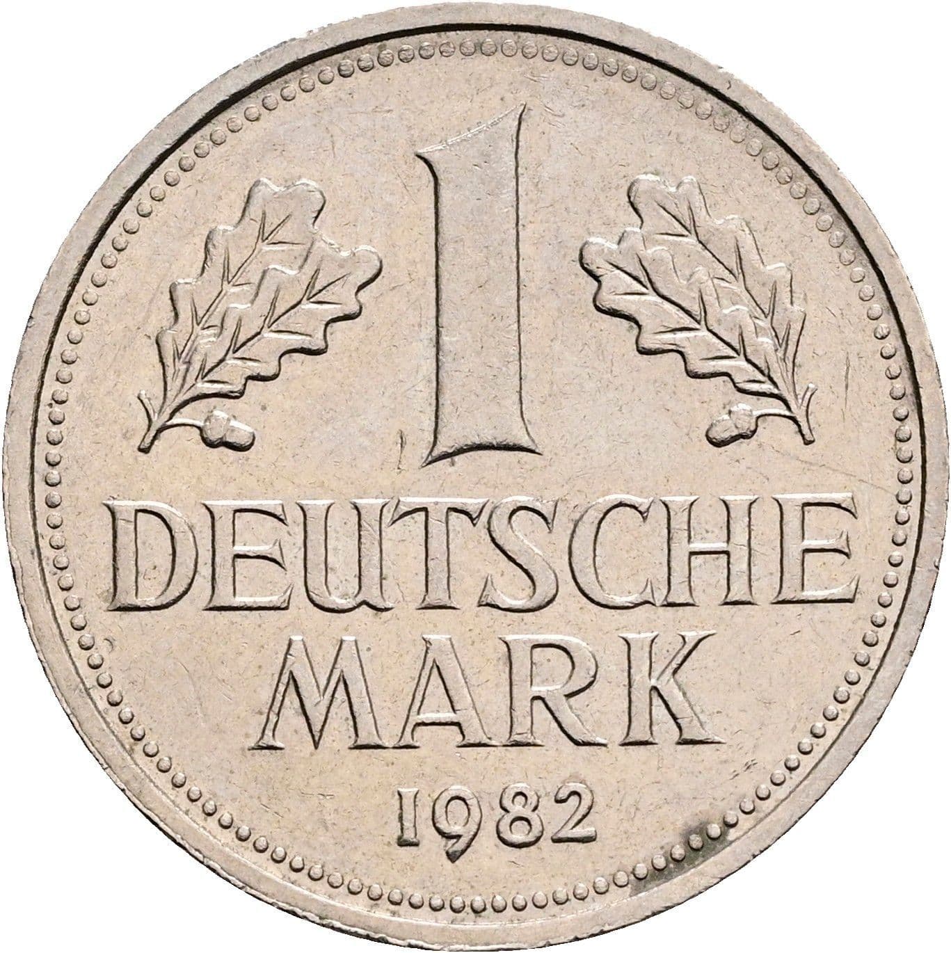 1 Deutsche Mark 1982 F – Vorderseite