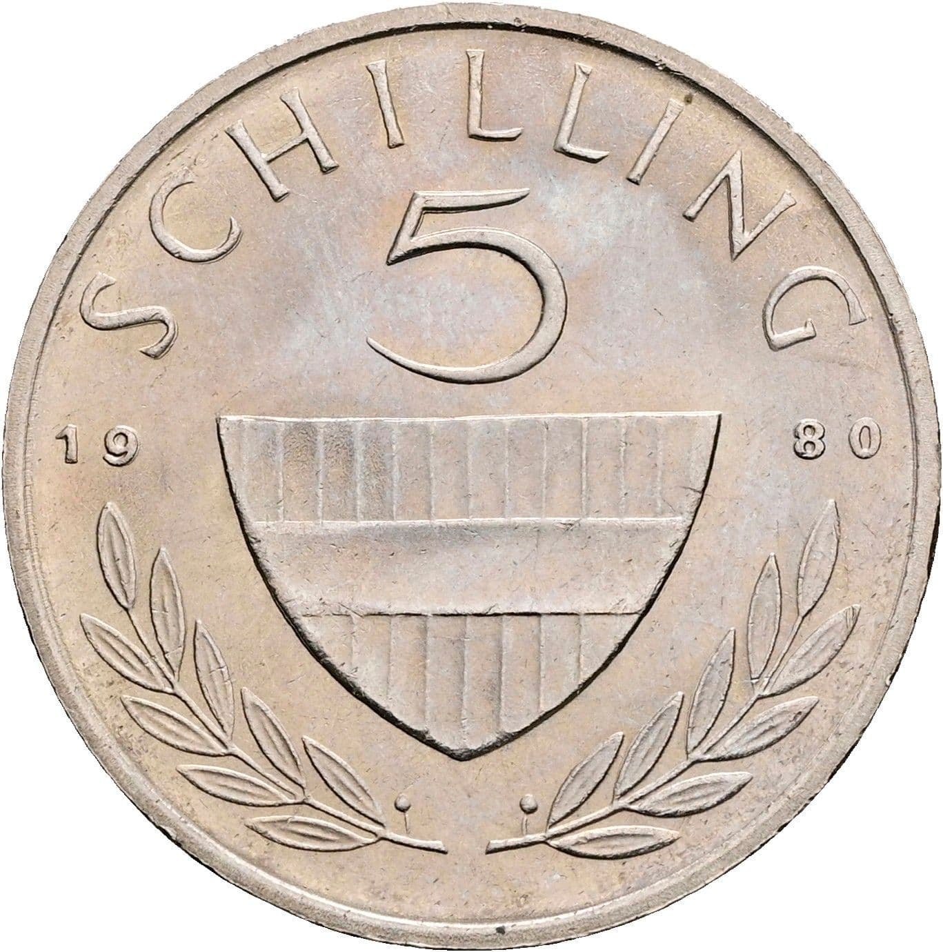 5 Schilling 1980 – Vorderseite