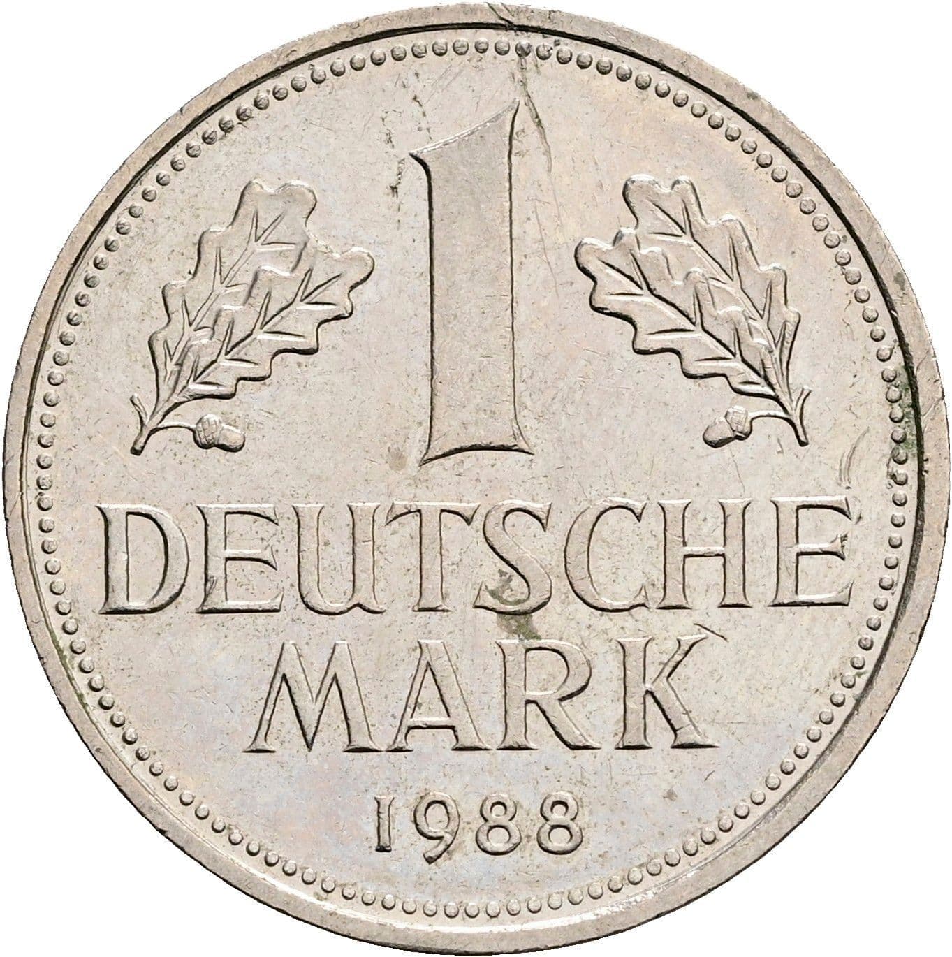 1 Deutsche Mark 1988 D – Vorderseite