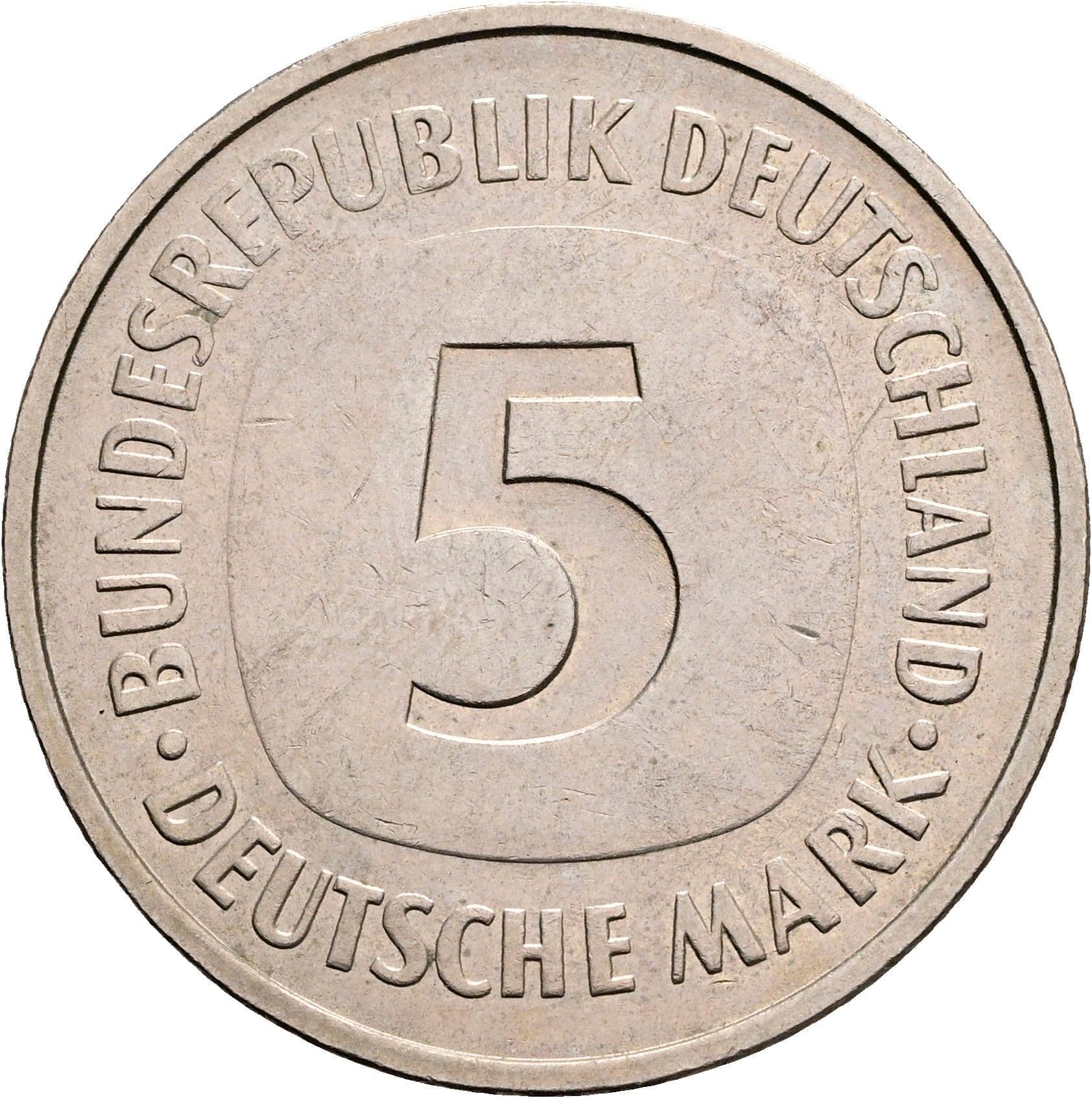 5 Deutsche Mark 1979 F – Vorderseite