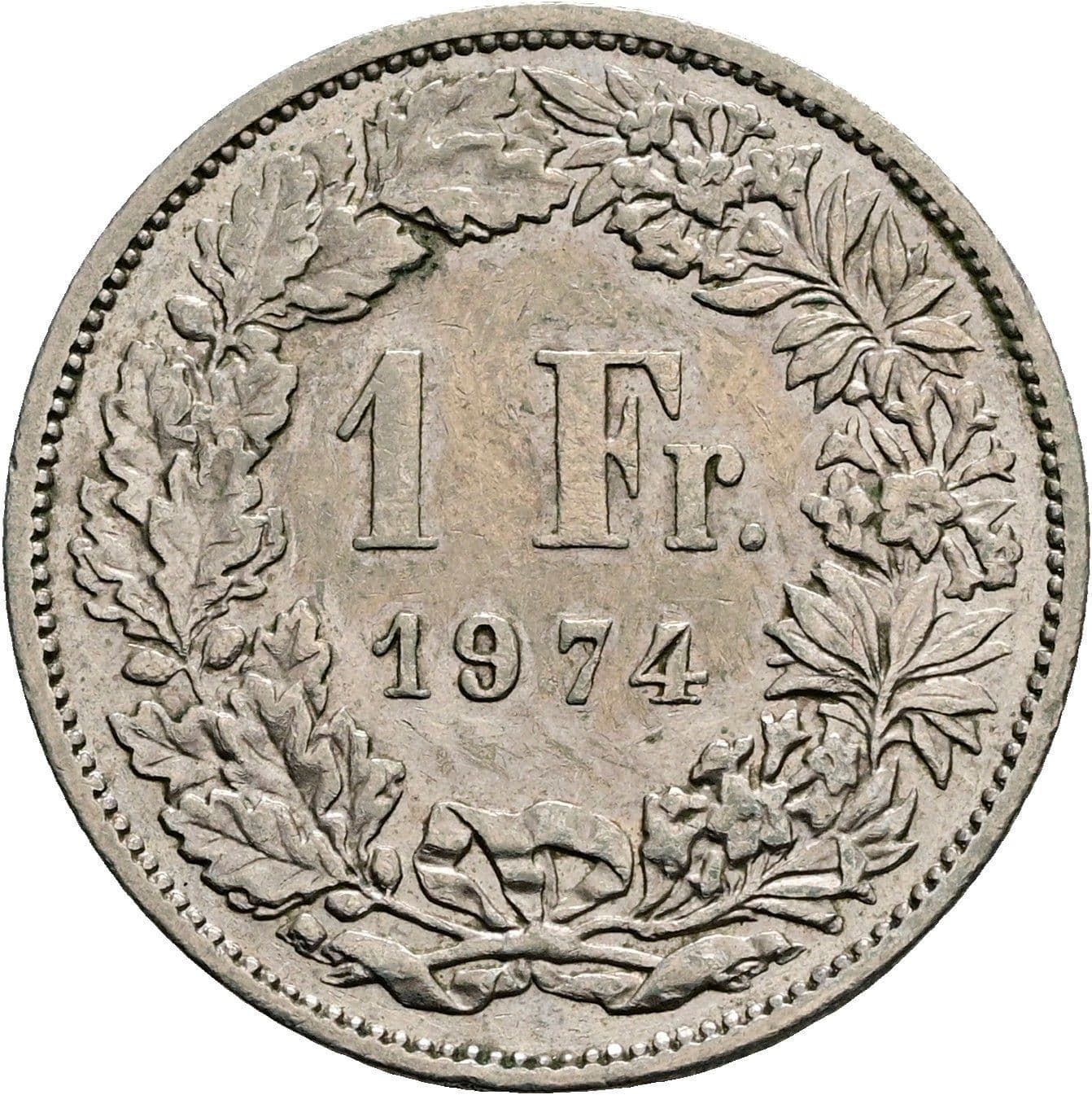1 Franken 1974 – Vorderseite