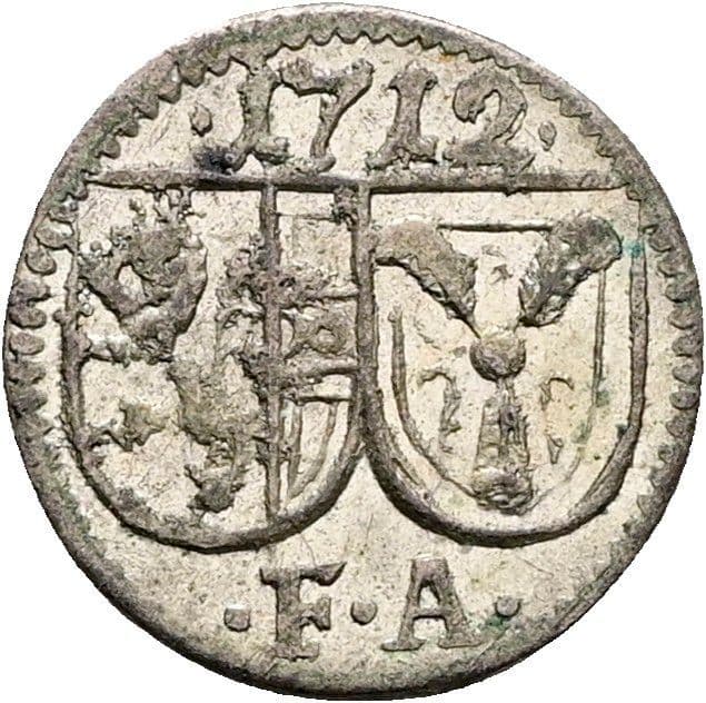 Pfennig Franz Anton Fürst von Harrach 1709-1727 1712 – Vorderseite