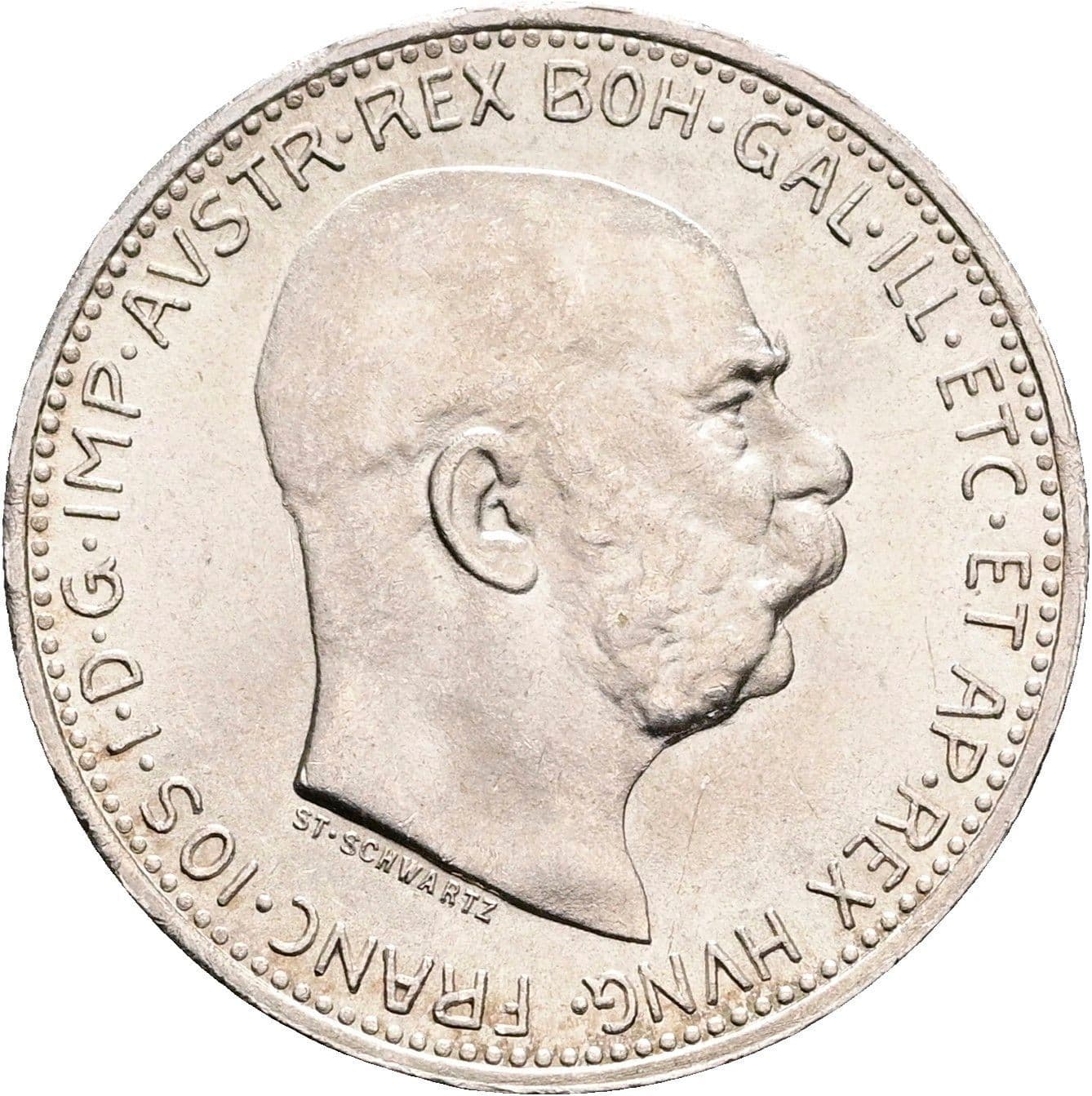 1 Krone Franz Joseph I. 1848-1916 1913 – Vorderseite