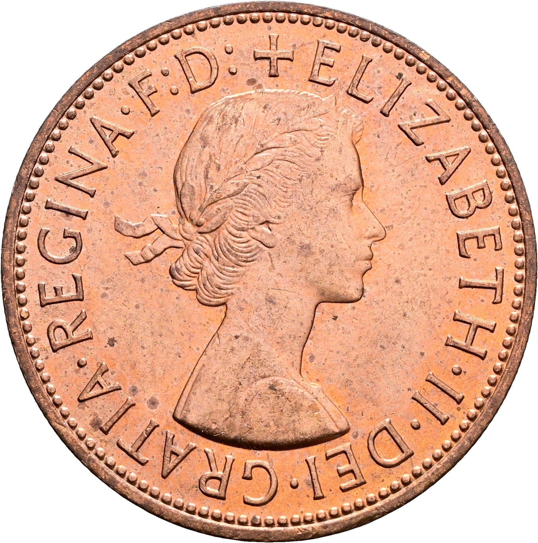 1 Penny Elisabeth II. 1952-2022 1967 – Vorderseite