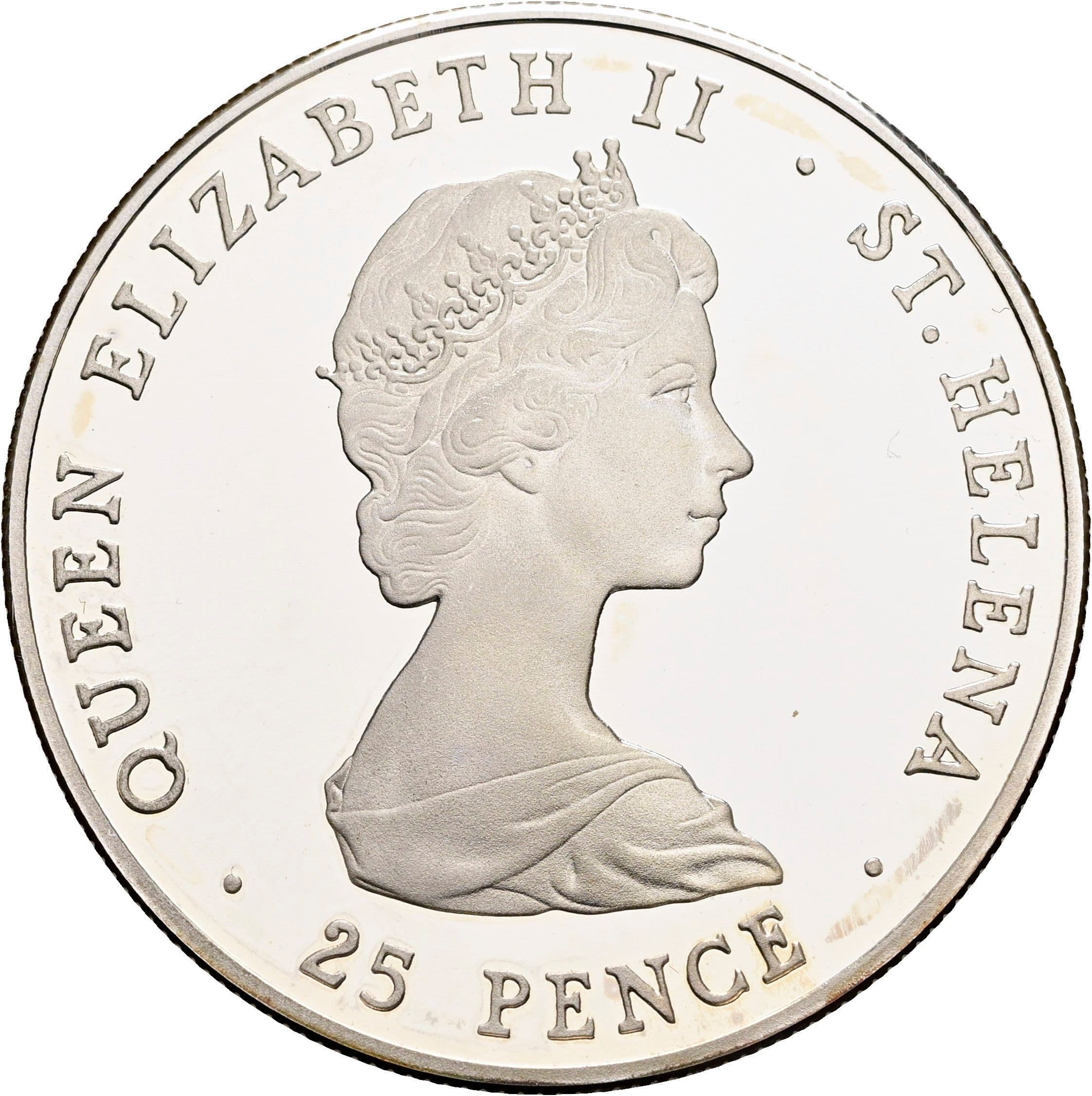 25 Pence Elisabeth II. 1952-2022 1981 – Vorderseite