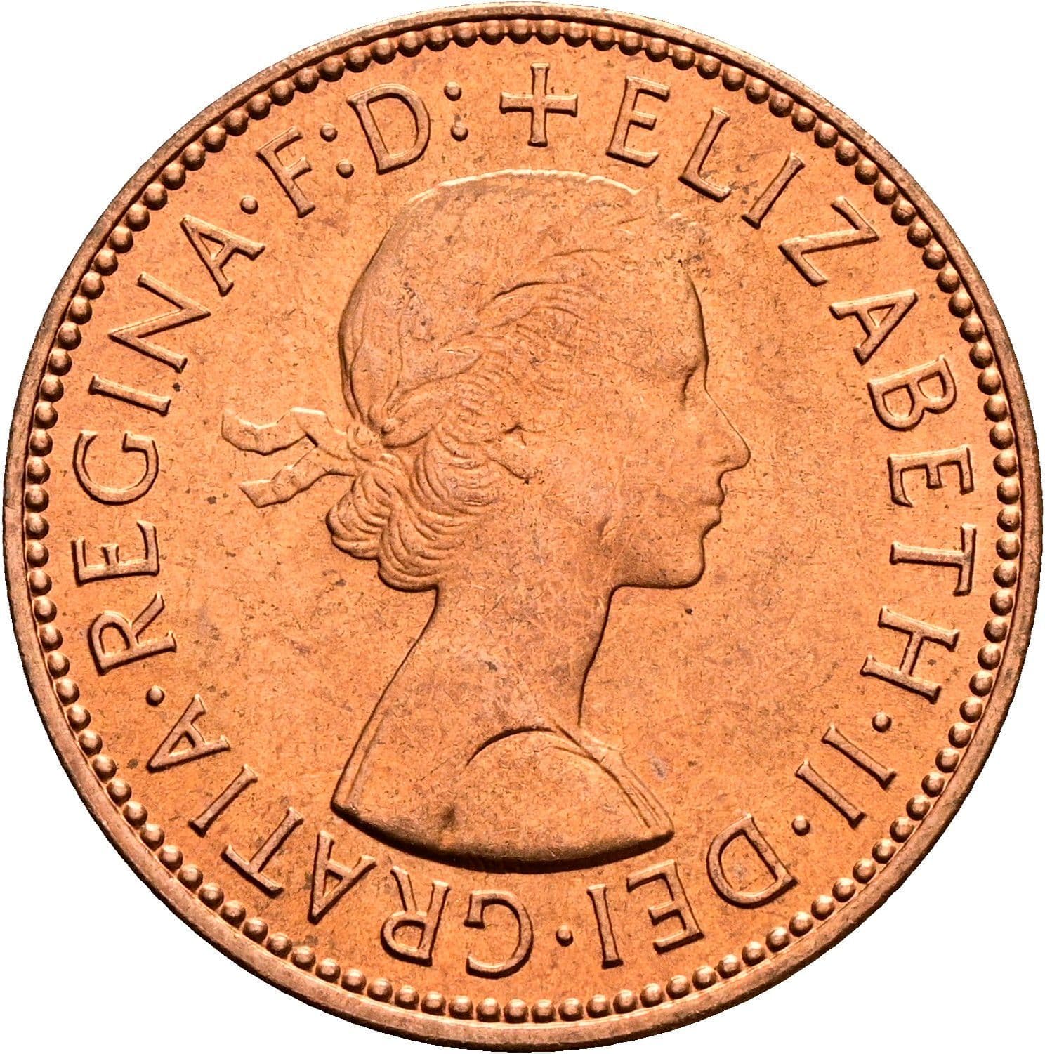 Half Penny Elisabeth II. 1952-2022 1967 – Vorderseite