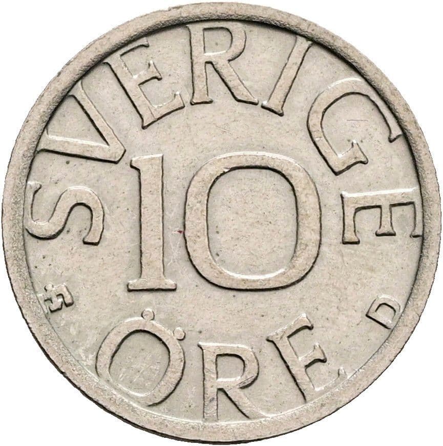 10 Öre Carl XVI. Gustaf seit 1973 1986 – Vorderseite