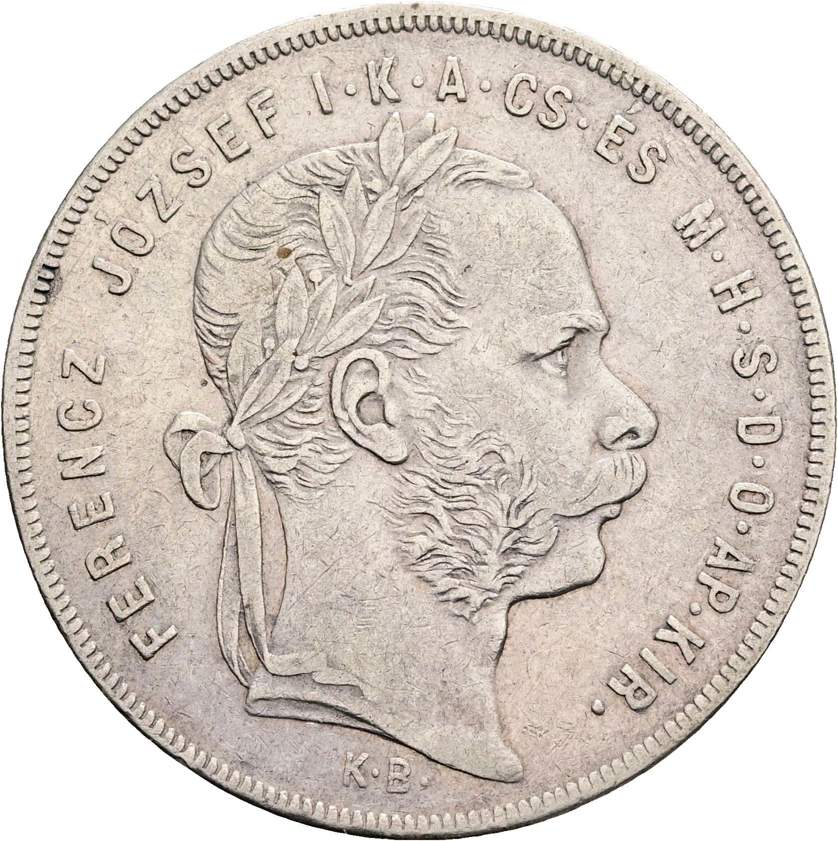 1 Forint Franz Joseph I. 1848-1916 Kremnitz 1878 KB – Vorderseite