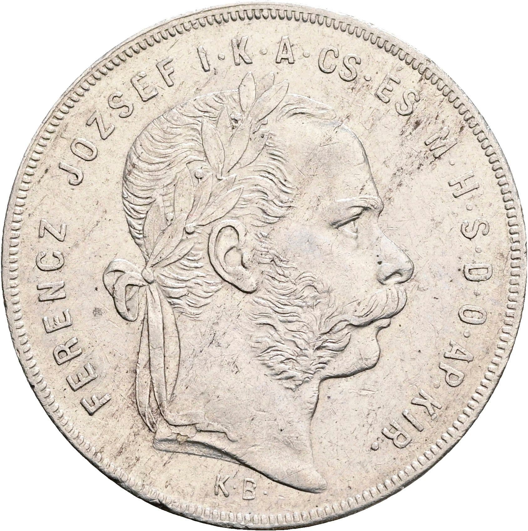 1 Forint Franz Joseph I. 1848-1916 Kremnitz 1879 KB – Vorderseite