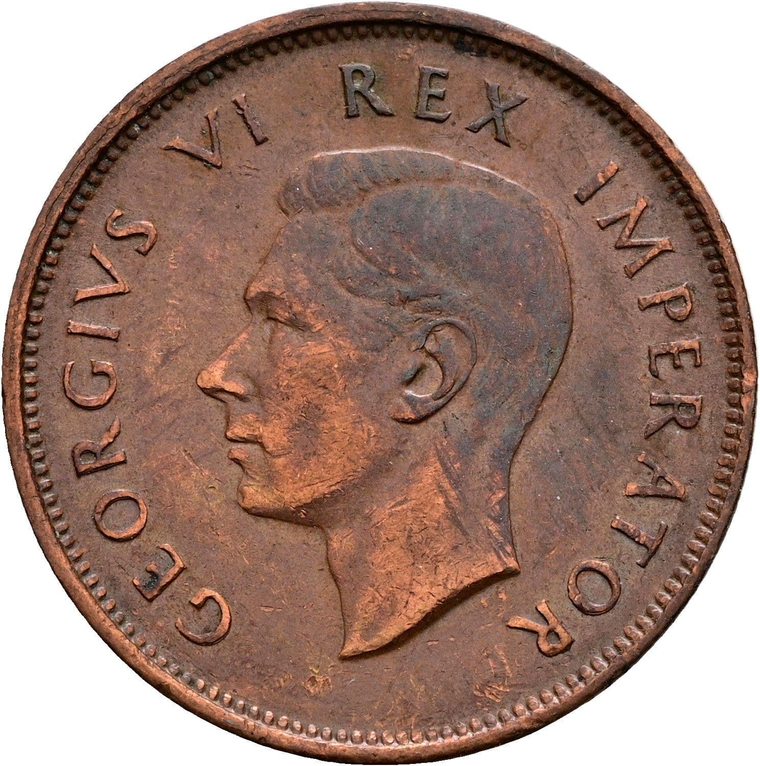 1/2 Penny George VI. 1936-1952 1942 – Vorderseite