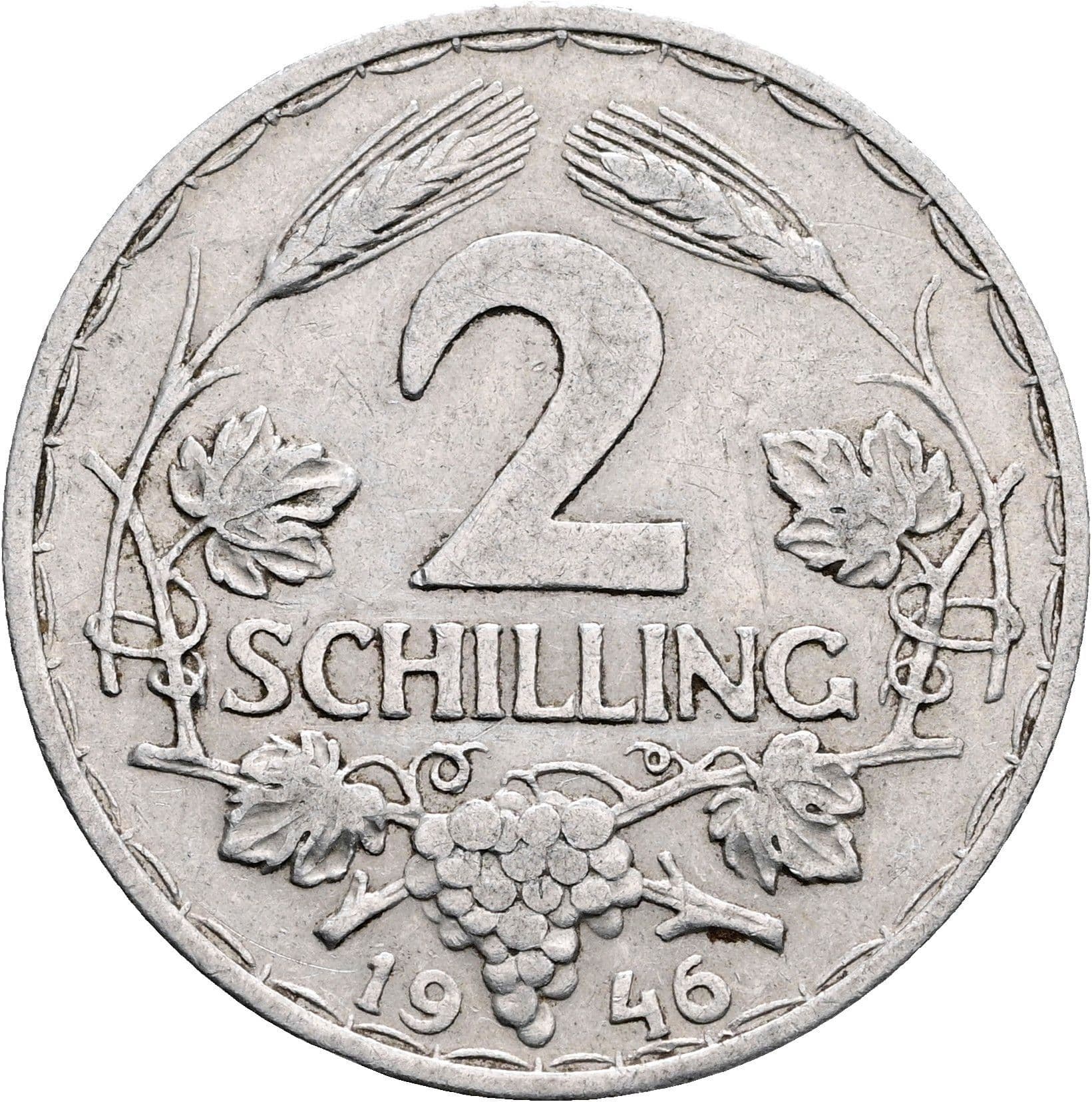 2 Schilling 1946 – Vorderseite