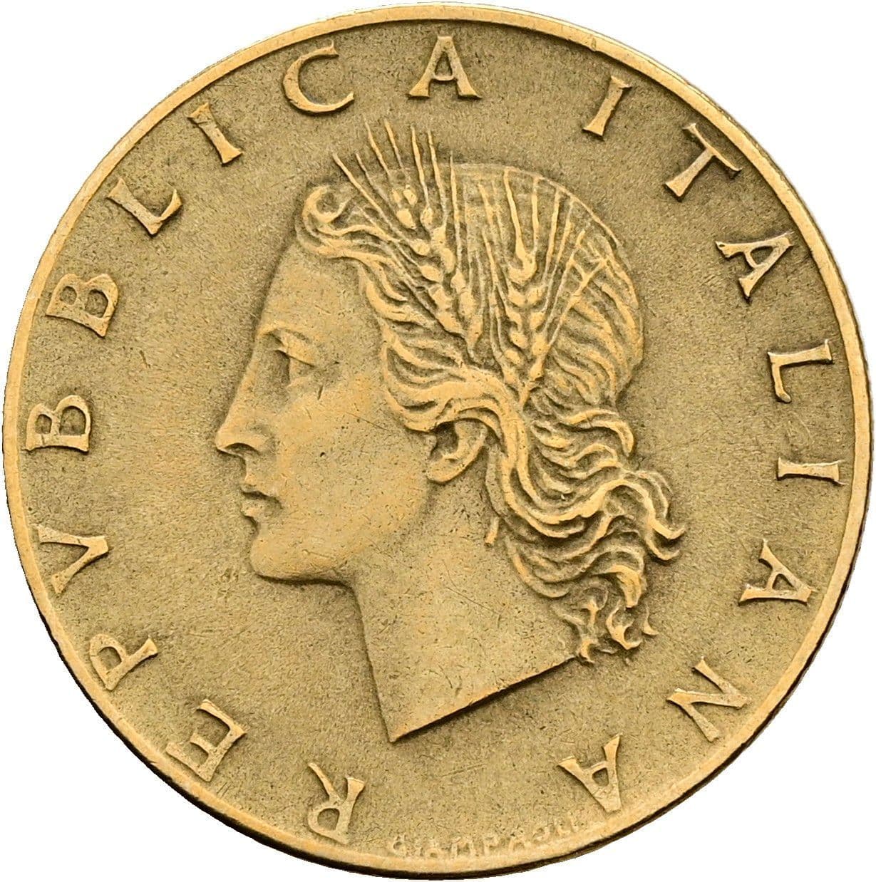 20 Lire 1958 – Vorderseite