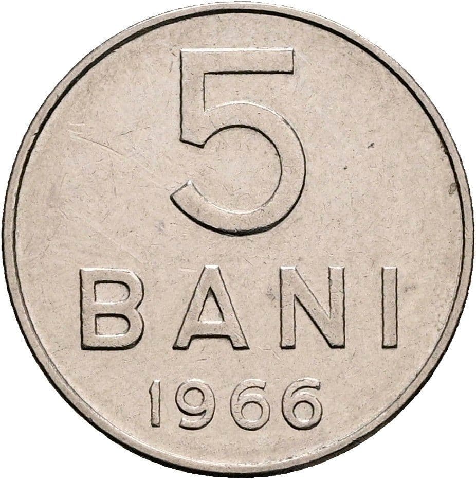 5 Bani 1966 – Vorderseite