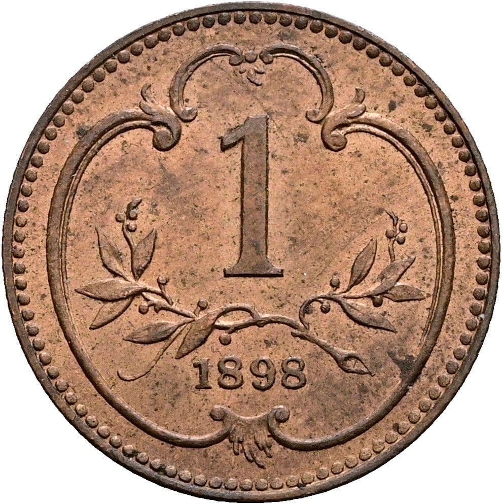 1 Heller Franz Joseph I. 1848-1916 1898 – Vorderseite