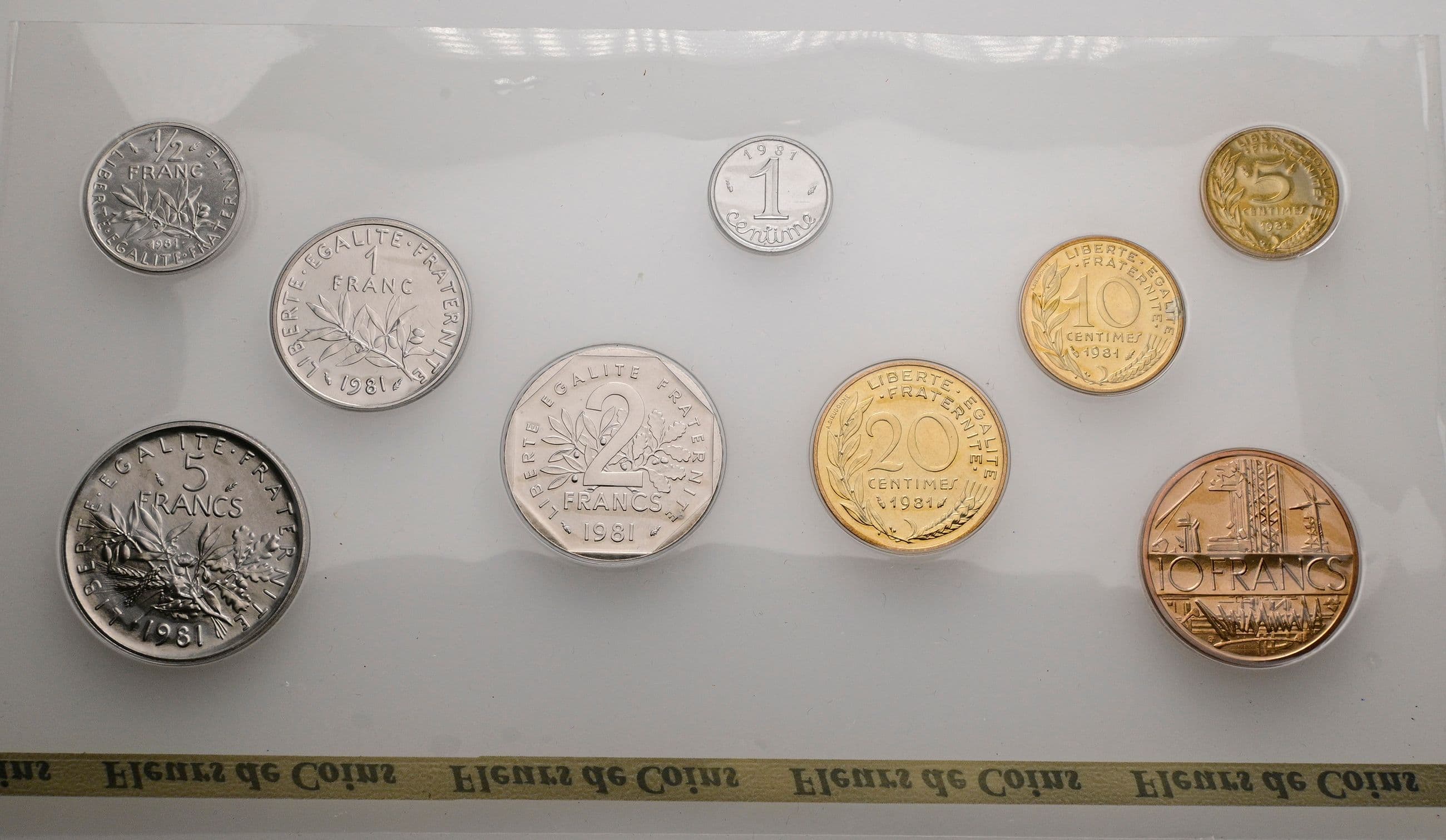 Kursmünzensatz Fleurs de Coins 1981 – Vorderseite