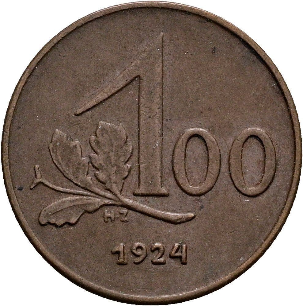 100 Kronen (= 1 Groschen)