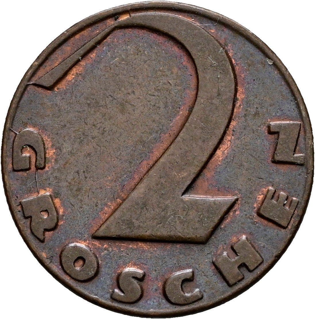 2 Groschen 1925 – Vorderseite