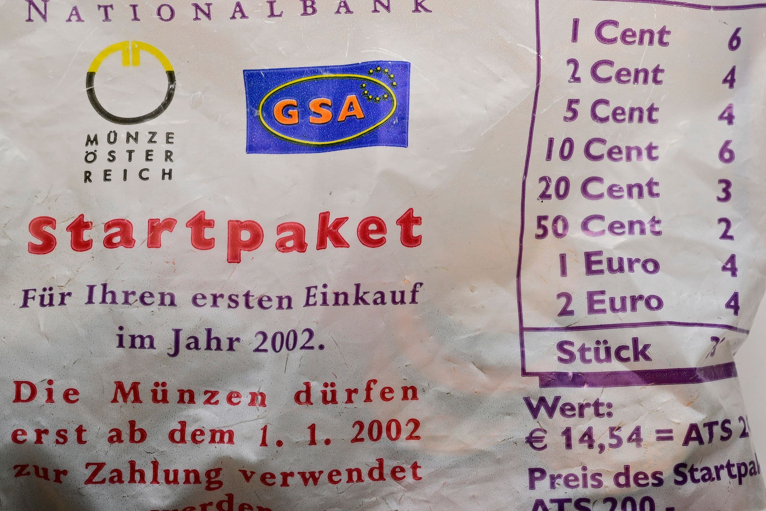 Euro KMS Starterkit 2002 – Vorderseite