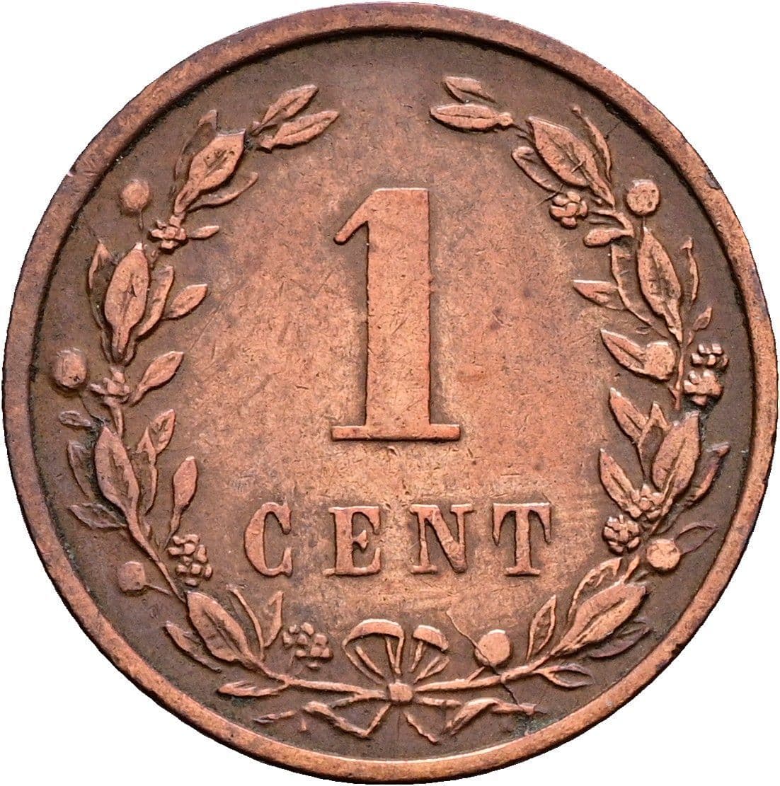 1 Cent Wilhelmina 1890-1948 1900 – Vorderseite