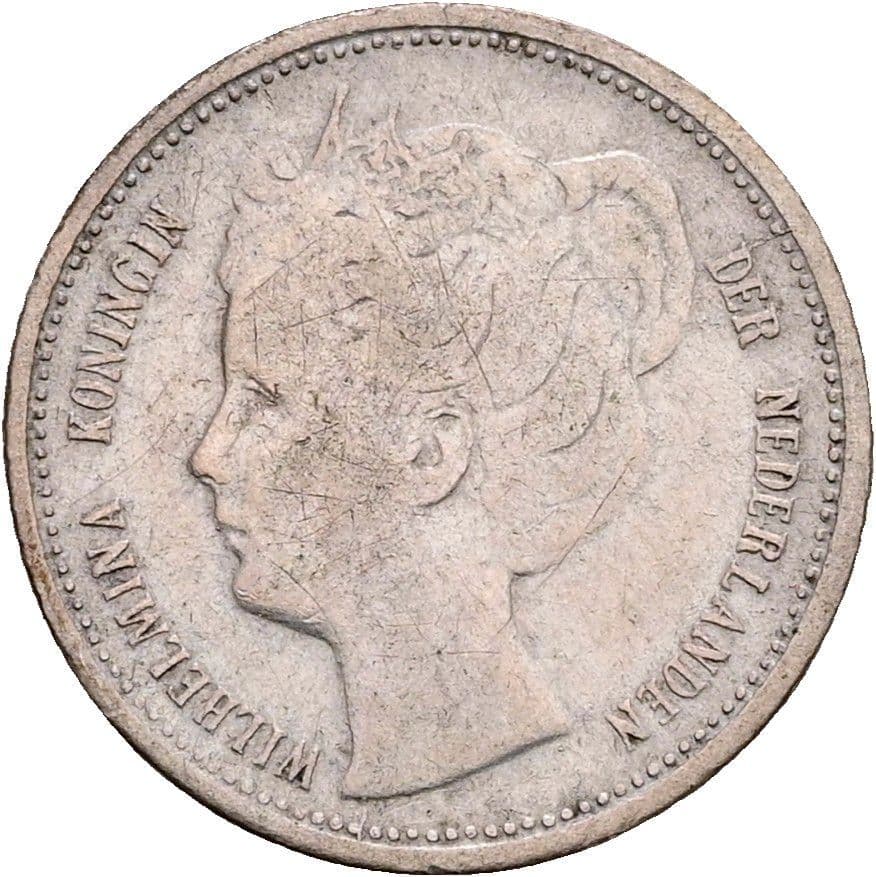 10 Cents Wilhelmina 1890-1948 1901 – Vorderseite