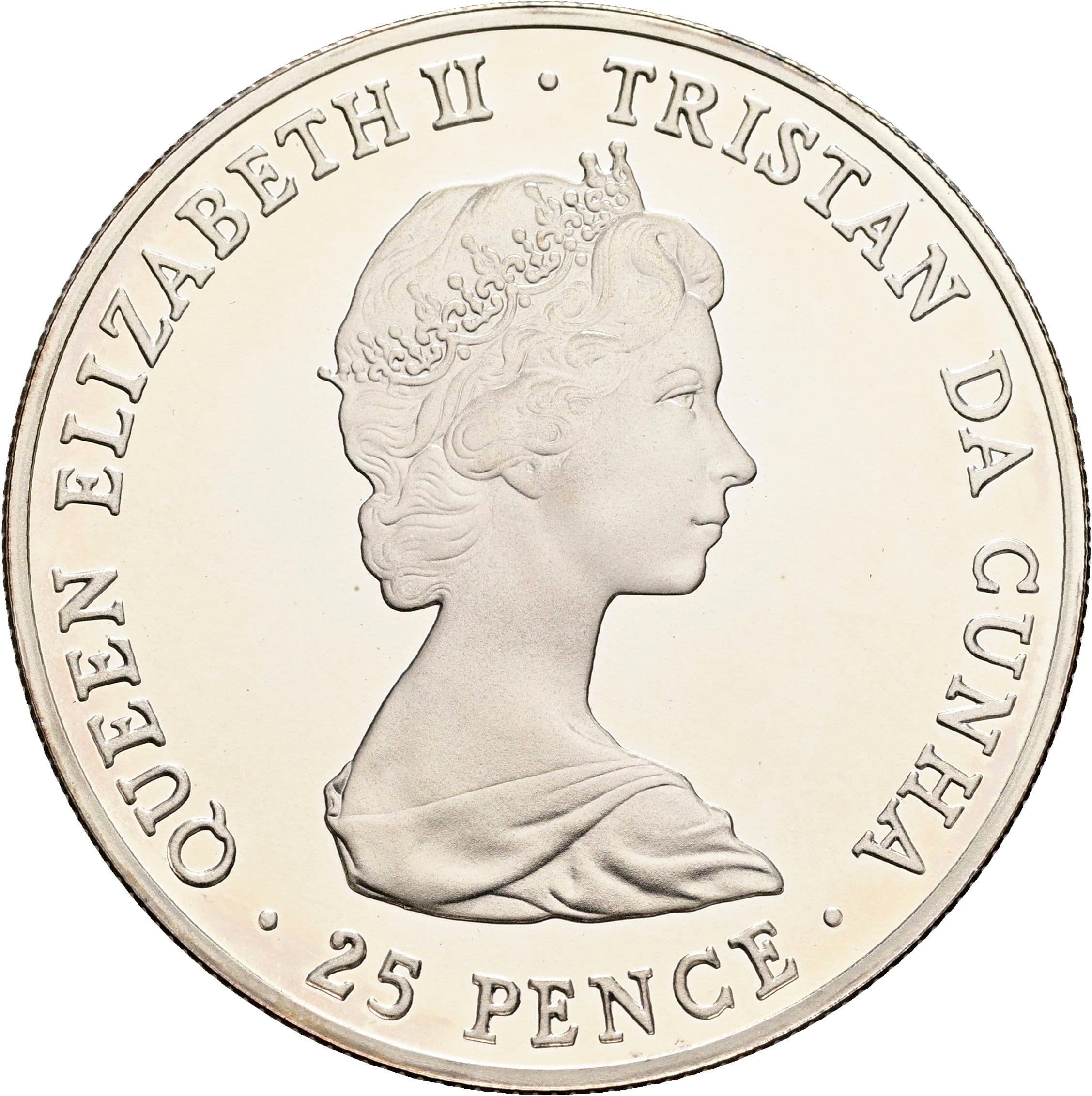25 Pence Elisabeth II. 1952-2022 1981 – Vorderseite