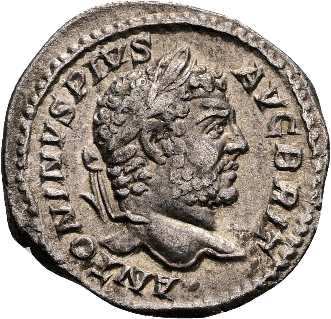 Denar Caracalla 198-217 AC Rom ohne Jahr – Vorderseite