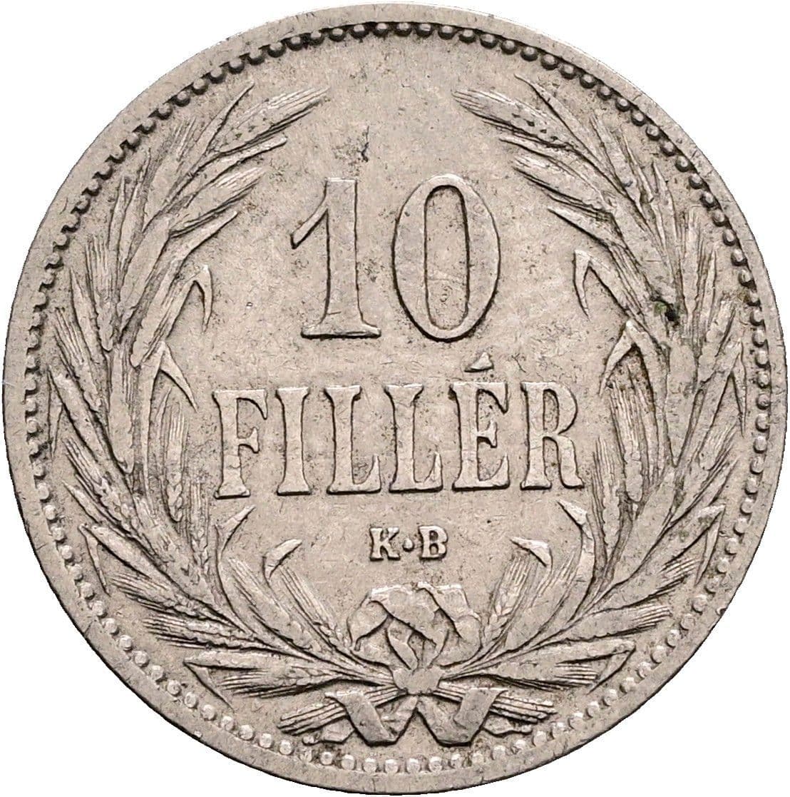 10 Filler Franz Joseph I. 1848-1916 1895 KB – Vorderseite