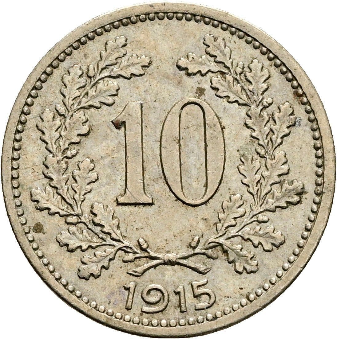 10 Heller Franz Joseph I. 1848-1916 1915 – Vorderseite