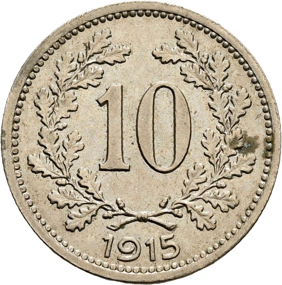 10 Heller Franz Joseph I. 1848-1916 1915 – Vorderseite