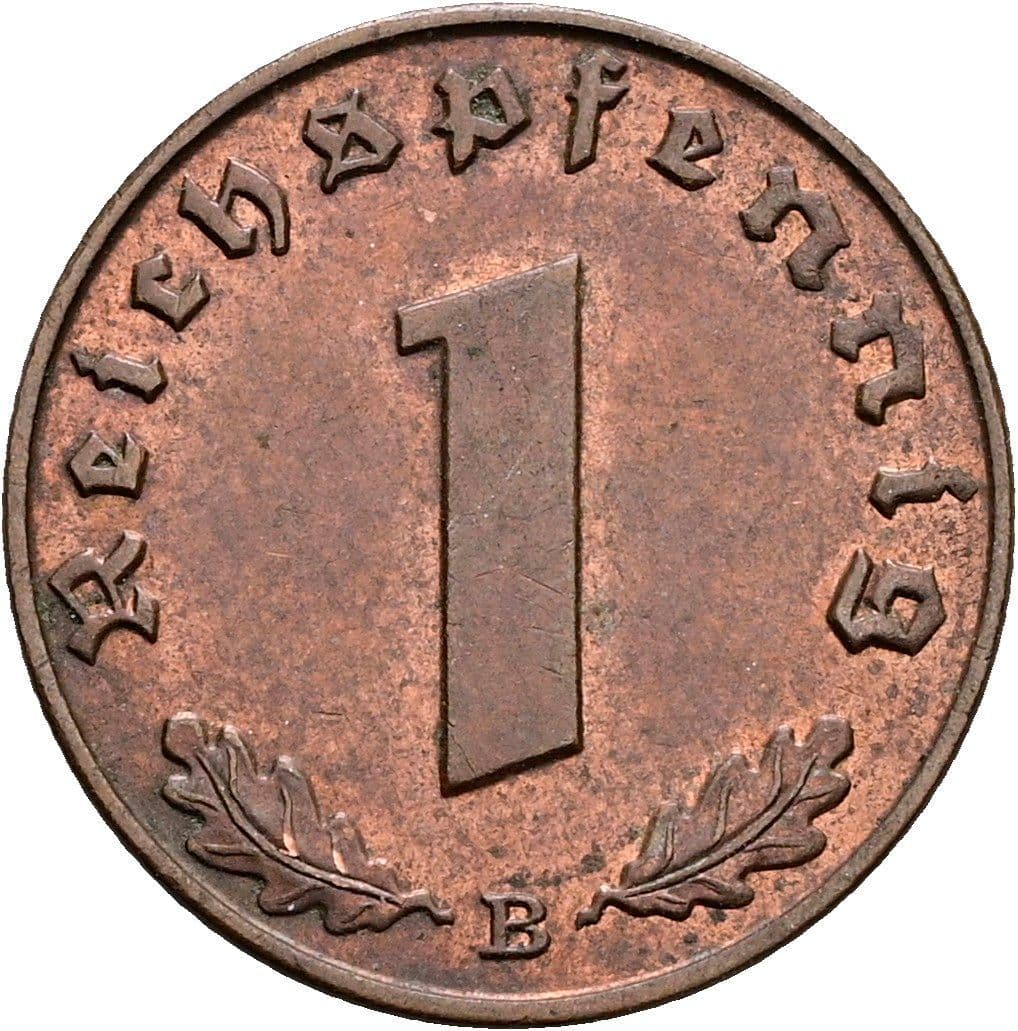 1 Reichspfennig 1939 B – Vorderseite