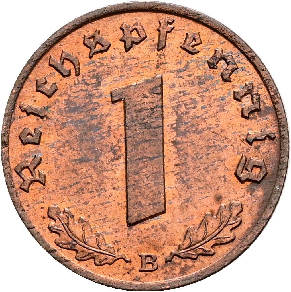 1 Reichspfennig 1939 B – Vorderseite