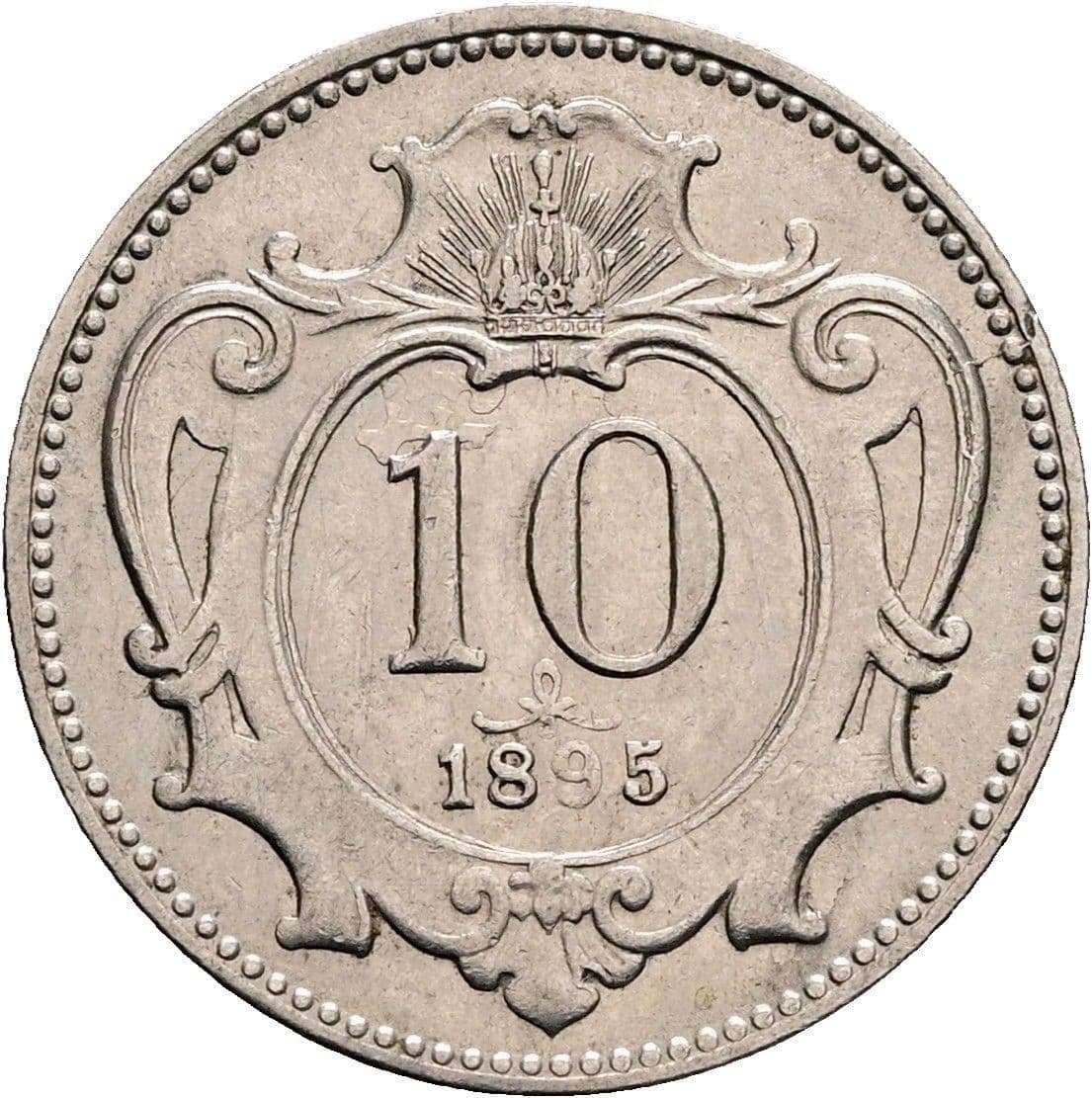10 Heller Franz Joseph I. 1848-1916 1895 – Vorderseite