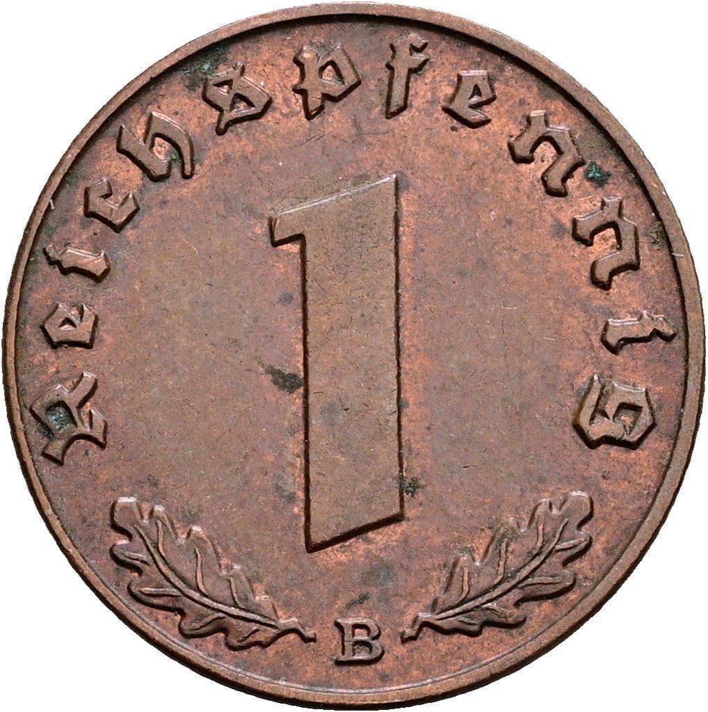 1 Reichspfennig 1939 B – Vorderseite