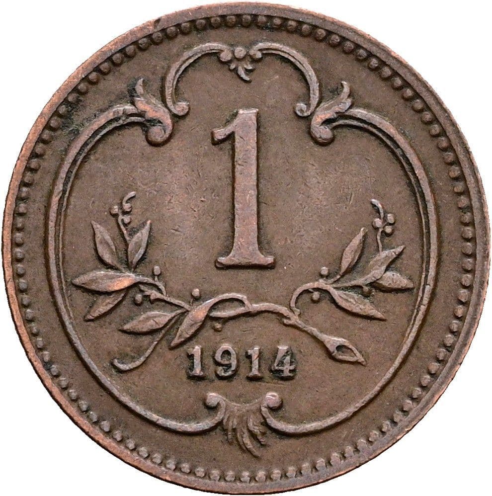 1 Heller Franz Joseph I. 1848-1916 1914 – Vorderseite