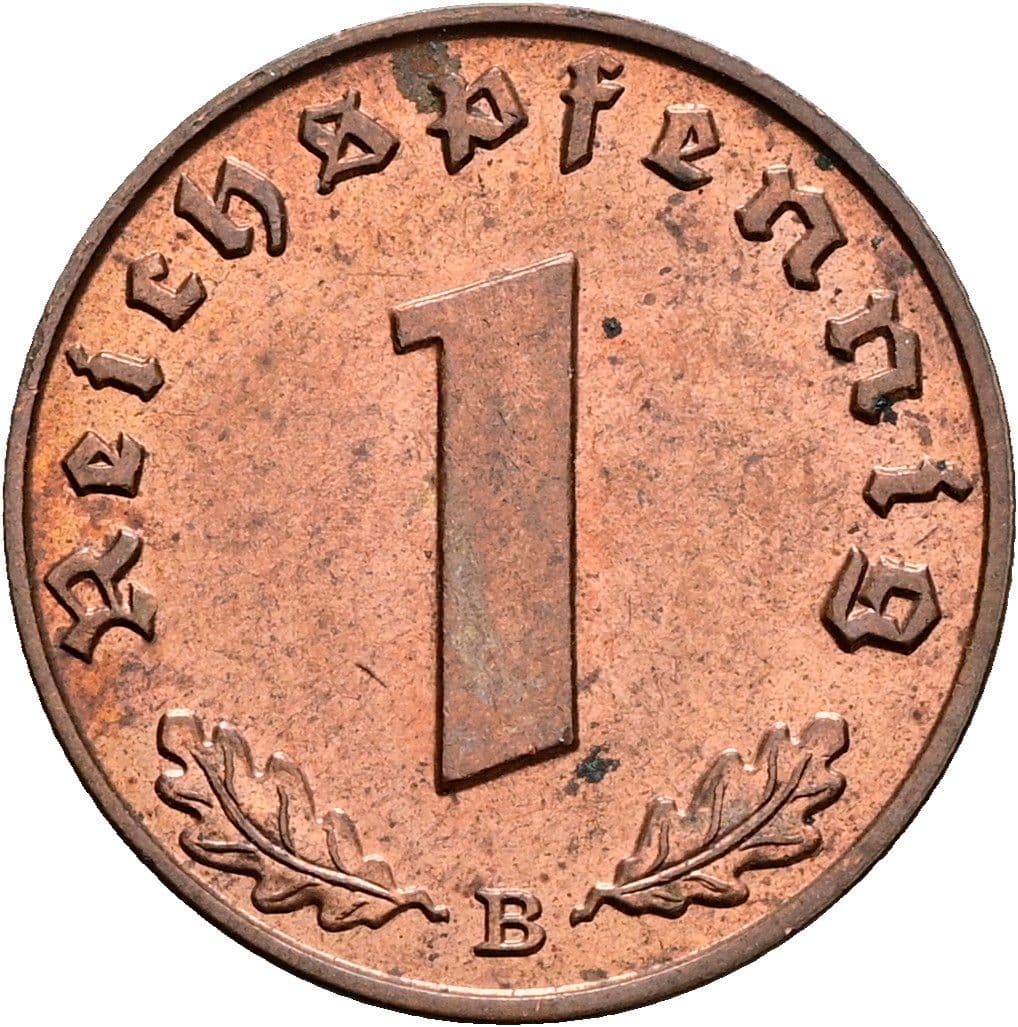 1 Reichspfennig 1939 B – Vorderseite