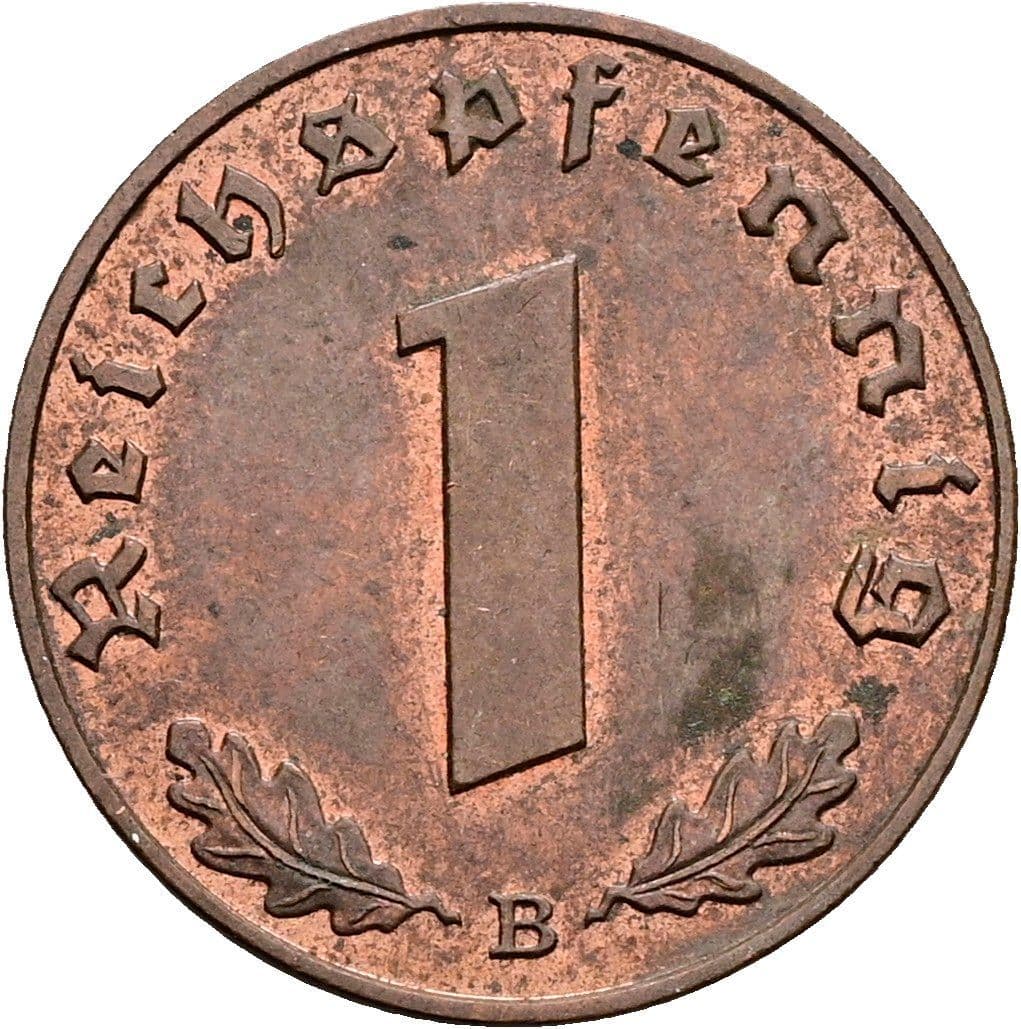 1 Reichspfennig 1939 B – Vorderseite