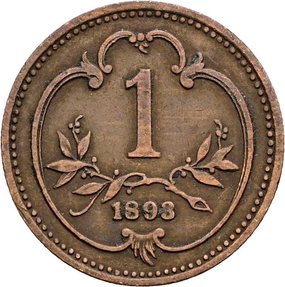 1 Heller Franz Joseph I. 1848-1916 1893 – Vorderseite