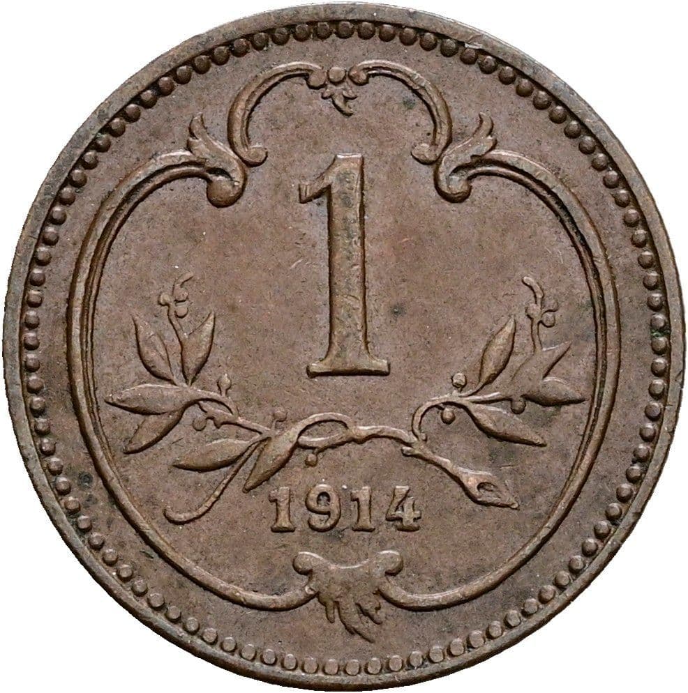 1 Heller Franz Joseph I. 1848-1916 1914 – Vorderseite