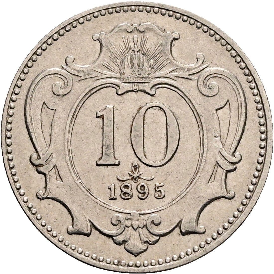 10 Heller Franz Joseph I. 1848-1916 1895 – Vorderseite