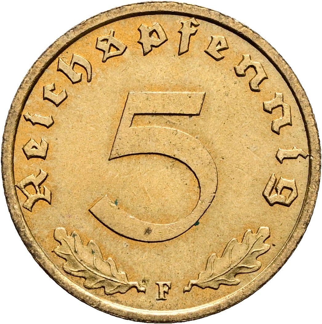 5 Reichspfennig 1939 F – Vorderseite