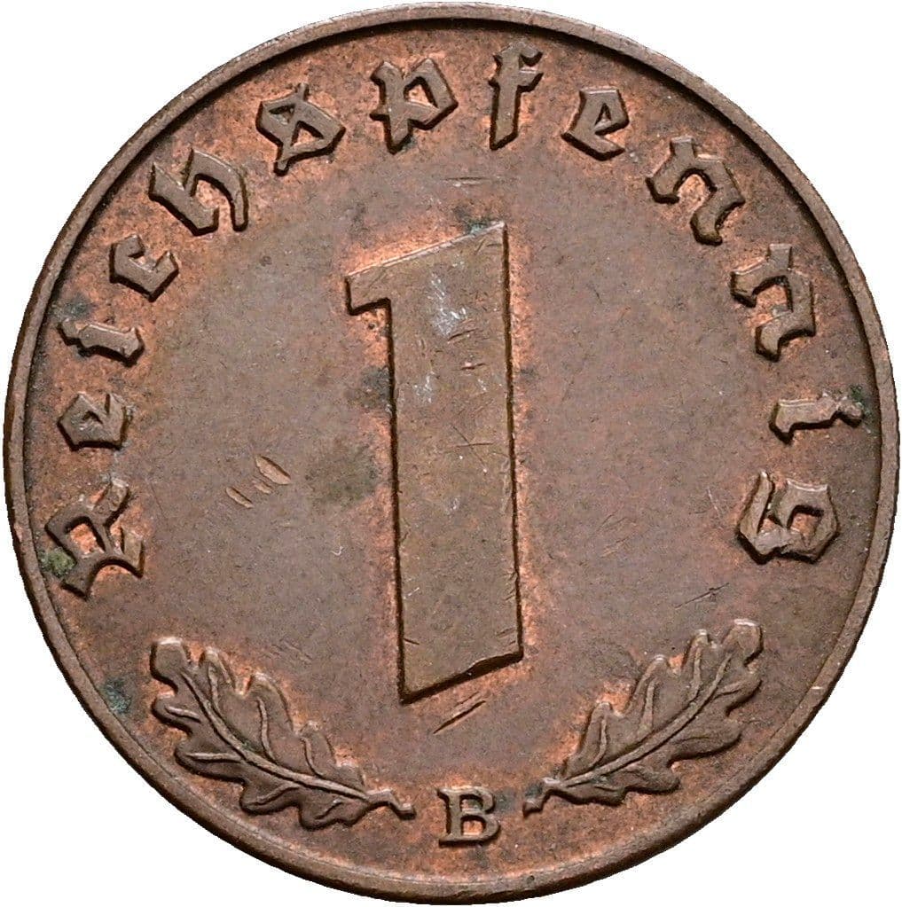 1 Reichspfennig 1939 B – Vorderseite
