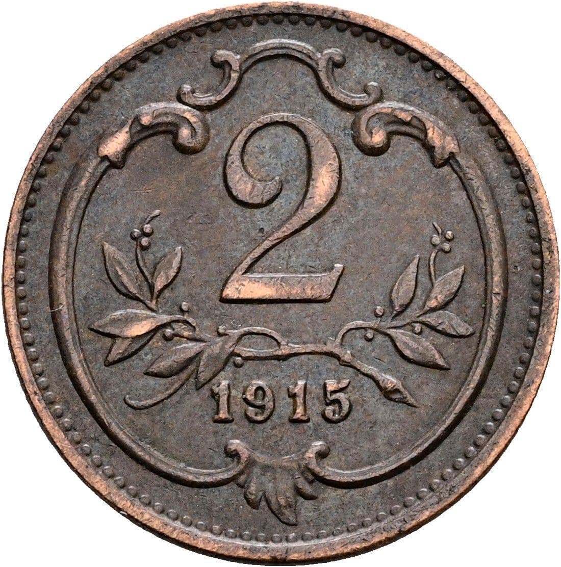 2 Heller Franz Joseph I. 1848-1916 1915 – Vorderseite