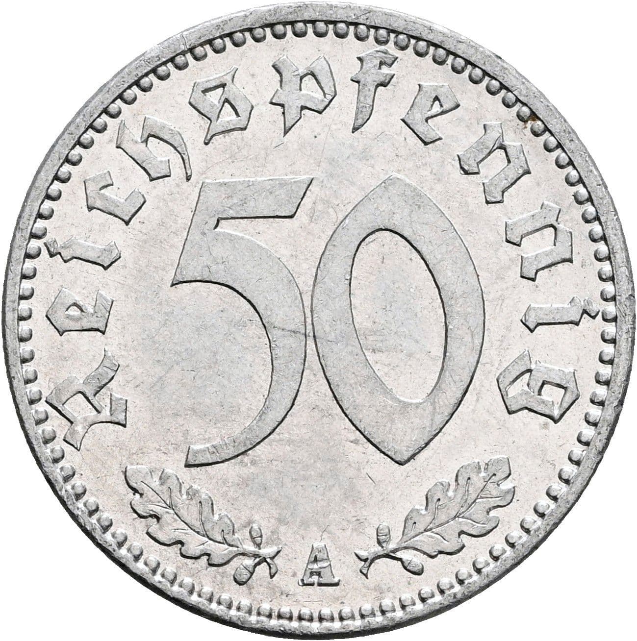 50 Reichspfennig 1942 A – Vorderseite